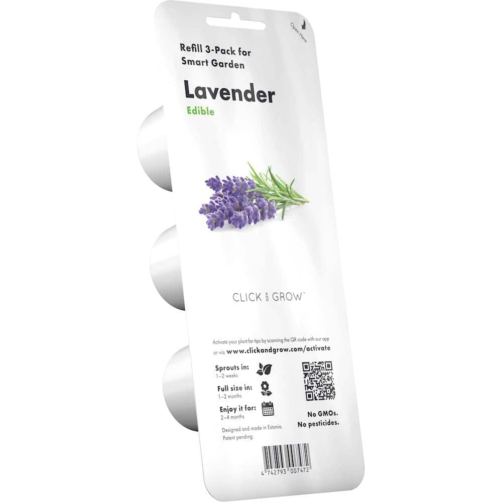 Angle View: Click & Grow - Lavender 3 Grow Pods - Green