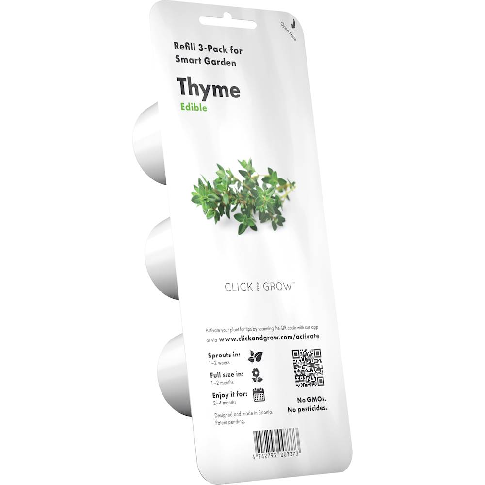 Angle View: Click & Grow - Thyme 3 Grow Pods - Green