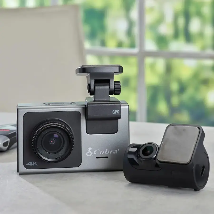 Alt View 15. Cobra - SC 400D Dual-View Smart Dash Cam with Rear-View Accessory Camera, works with Apple CarPlay/Android Auto - Black/Silver.