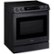 Angle Zoom. Samsung - 6.3 cu. ft. Front Control Slide-in Electric Convection Range with Smart Dial, Air Fry & Wi-Fi, Fingerprint Resistant - Black Stainless Steel.