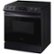 Left Zoom. Samsung - 6.3 cu. ft. Front Control Slide-in Electric Range with Convection & Wi-Fi, Fingerprint Resistant - Black stainless steel.