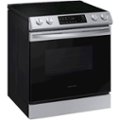 Angle Zoom. Samsung - 6.3 cu. ft. Front Control Slide-In Electric Range with Wi-Fi, Fingerprint Resistant - Stainless steel.