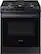 Front. Samsung - 6.0 cu. ft. Front Control Slide-In Gas Range with Convection & Wi-Fi, Fingerprint Resistant - Black Stainless Steel.