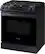 Left. Samsung - 6.0 cu. ft. Front Control Slide-In Gas Range with Convection & Wi-Fi, Fingerprint Resistant - Black Stainless Steel.