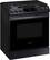 Angle. Samsung - 6.0 cu. ft. Front Control Slide-in Gas Range with Wi-FI - Black Stainless Steel.
