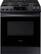 Front. Samsung - 6.0 cu. ft. Front Control Slide-in Gas Range with Wi-FI - Black Stainless Steel.