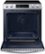 Alt View Zoom 1. Samsung - 6.3 cu. ft. Front Control Slide-In Electric Convection Range with Air Fry & Wi-Fi, Fingerprint Resistant - Stainless Steel.