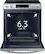 Alt View 20. Samsung - 6.3 cu. ft. Front Control Slide-In Electric Convection Range with Air Fry & Wi-Fi, Fingerprint Resistant - Stainless Steel.