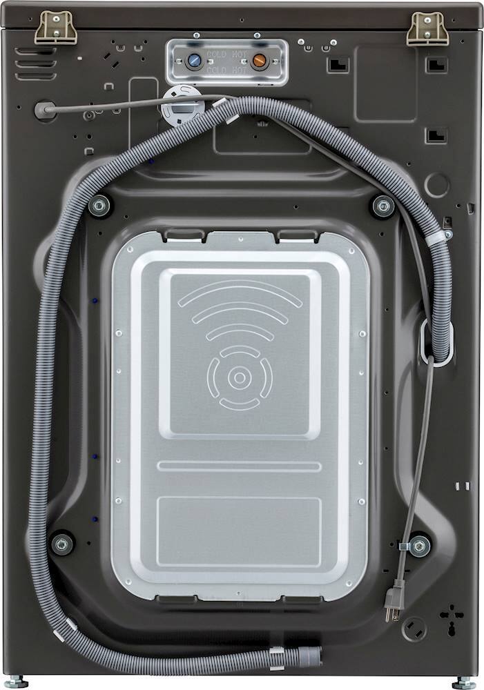 Alt View 13. LG - 4.5 Cu. Ft. High-Efficiency Smart Front-Load Washer and Electric Dryer Combo with Steam and TurboWash Technology - Black Steel.