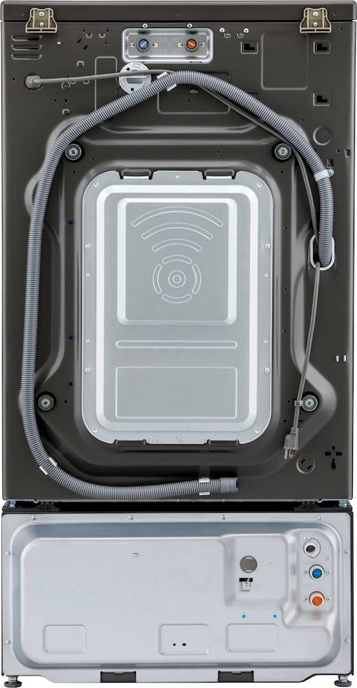 Alt View 22. LG - 4.5 Cu. Ft. High-Efficiency Smart Front-Load Washer and Electric Dryer Combo with Steam and TurboWash Technology - Black Steel.