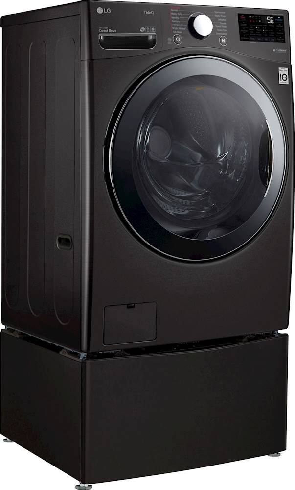 Alt View 29. LG - 4.5 Cu. Ft. High-Efficiency Smart Front-Load Washer and Electric Dryer Combo with Steam and TurboWash Technology - Black Steel.