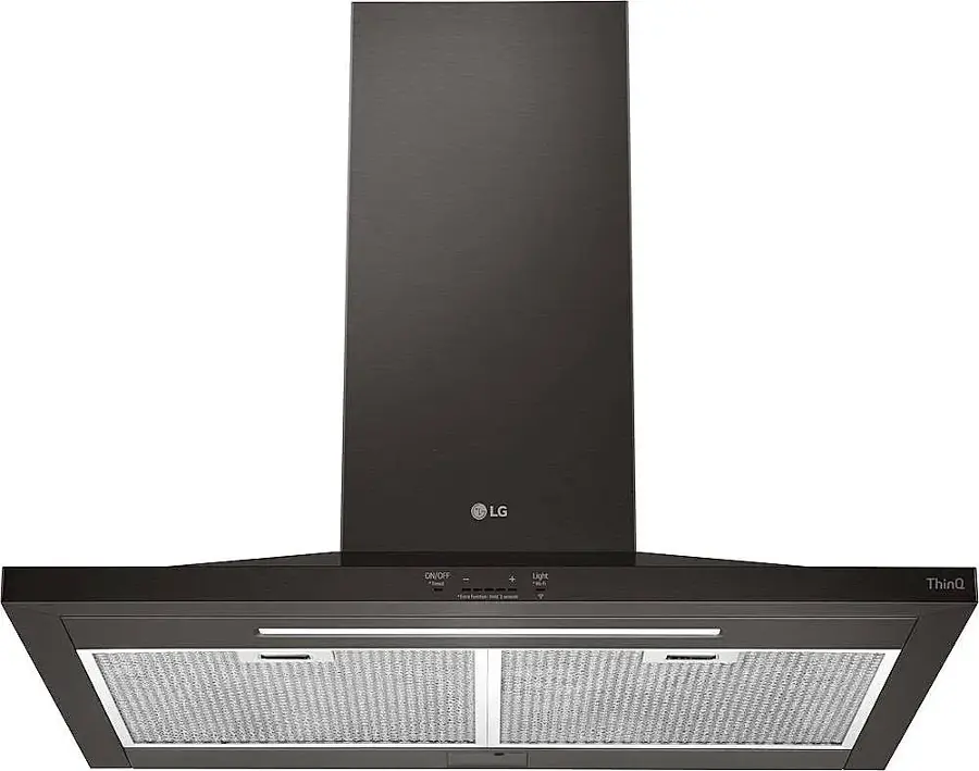 Lg 30 Inches Convertible Wall Range Hood Black Stainless Steel 