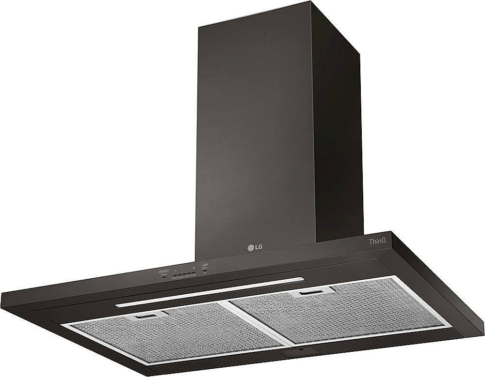 Alt View 13. LG - 30" Convertible Range Hood - PrintProof Black Stainless Steel.