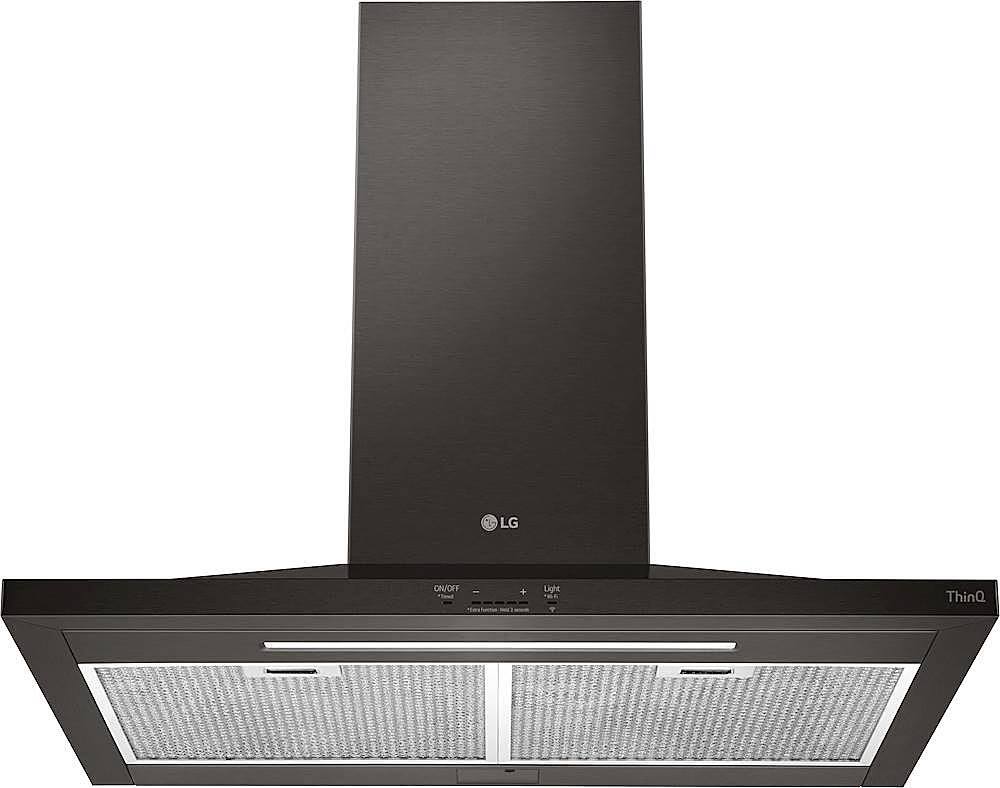 Alt View 11. LG - 36" Convertible Range Hood - PrintProof Black Stainless Steel.