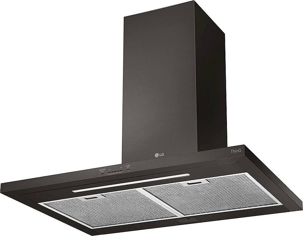 Alt View 13. LG - 36" Convertible Range Hood - PrintProof Black Stainless Steel.