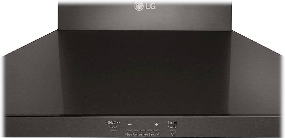 Alt View 16. LG - 36" Convertible Range Hood - PrintProof Black Stainless Steel.