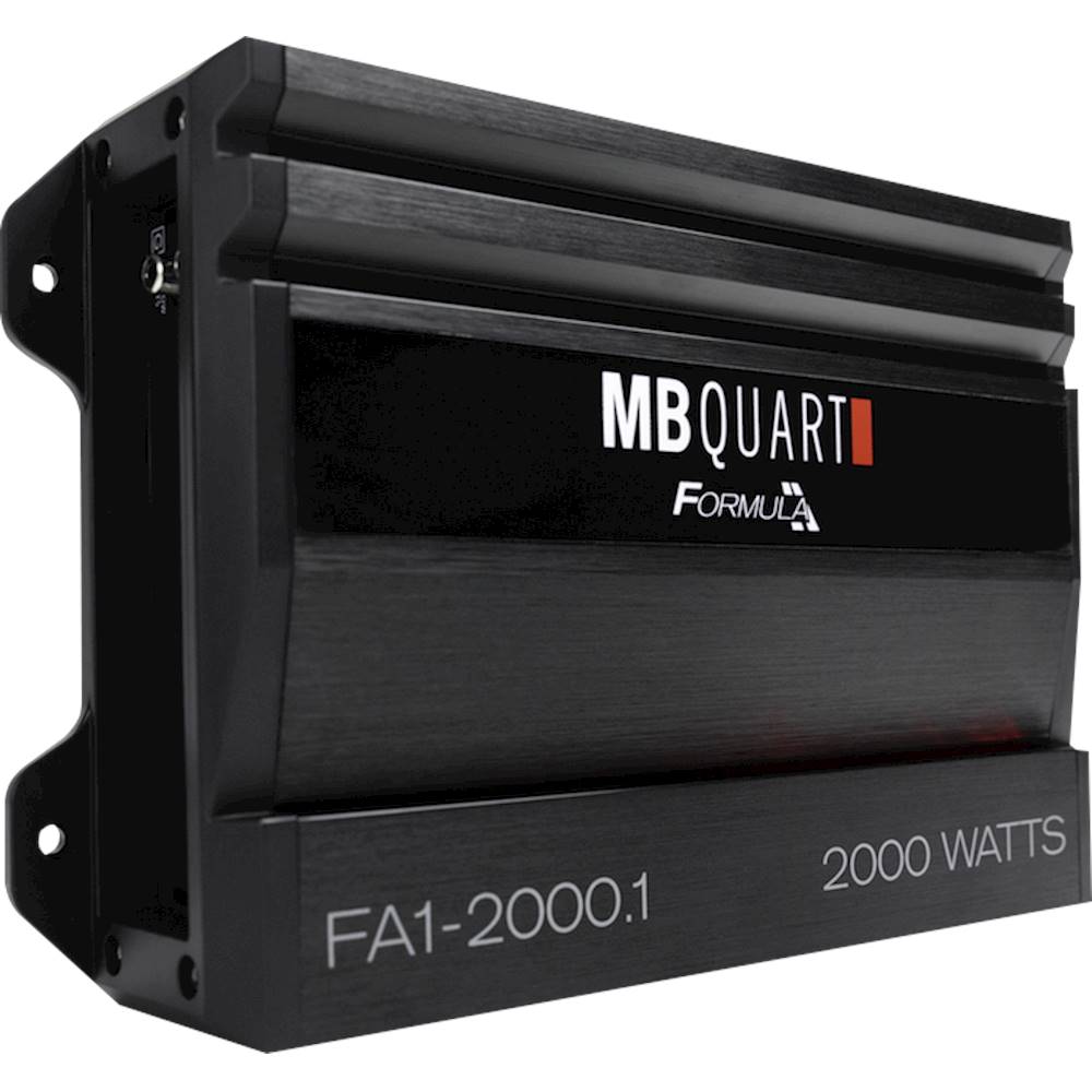 Angle View: MB Quart - Formula 2000W Class D Digital Mono MOSFET Amplifier with Variable Low-Pass Crossover - Black