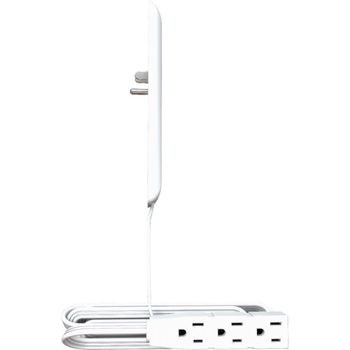 Sleek Socket - 8' 3-Outlet Extension Power Cord - White