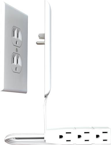 Sleek Socket 3' 3-Outlet Extension Power Cord with Wall  - Best Buy