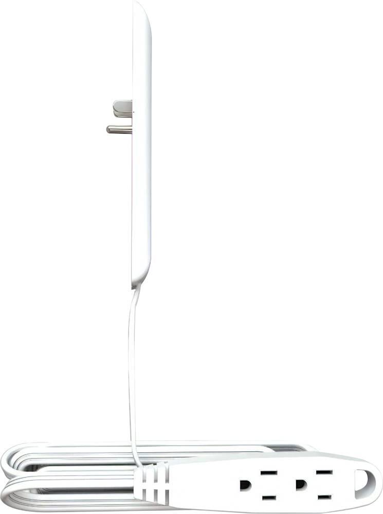 Front. Sleek Socket - 9' 3-Outlet Extension Power Cord - White.