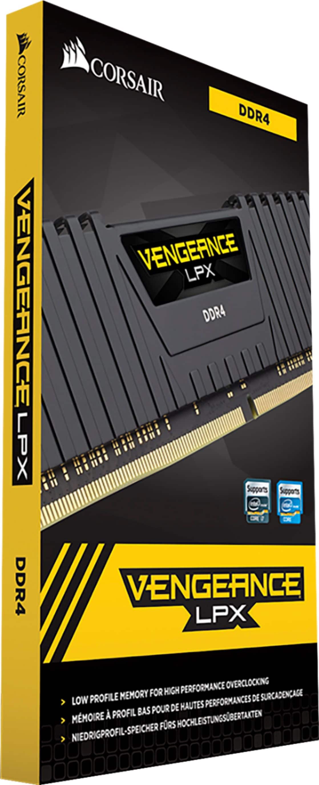 Alt View 13. CORSAIR - VENGEANCE LPX 16GB (2x8GB) DDR4 3600MHz C18 UDIMM Desktop Memory - Black.