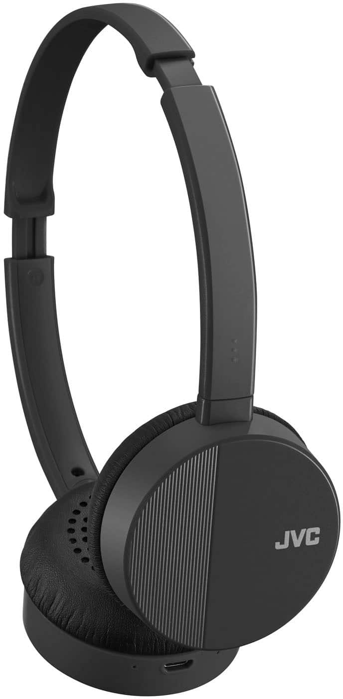 Angle. JVC - FLATS Wireless On-Ear Headphones - Black.