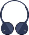 Front. JVC - FLATS Wireless On-Ear Headphones - Blue.