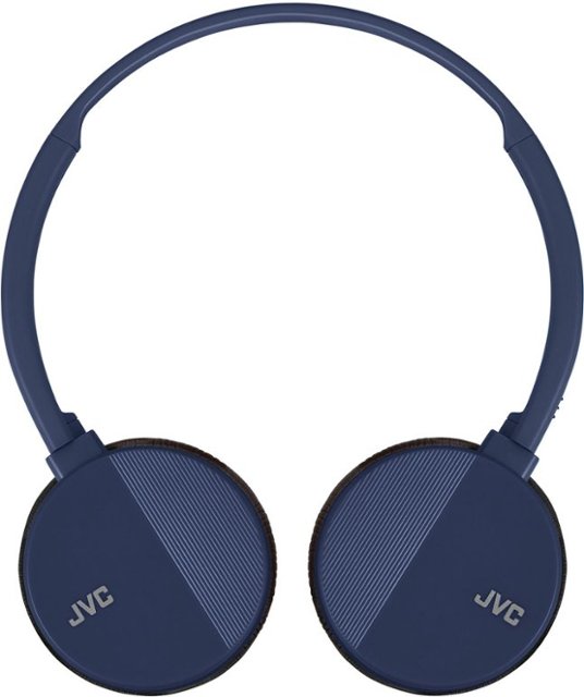Front. JVC - FLATS Wireless On-Ear Headphones - Blue.