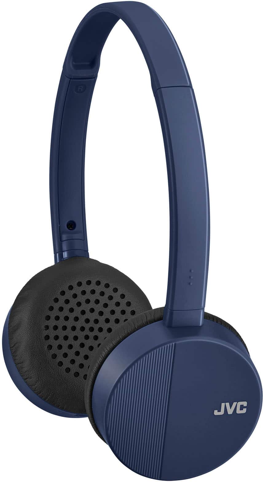 Left. JVC - FLATS Wireless On-Ear Headphones - Blue.