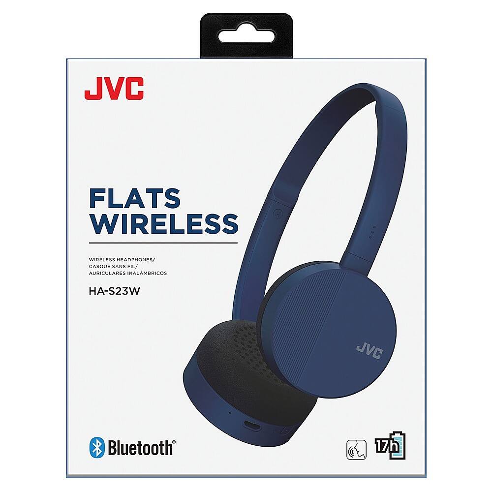 Alt View 12. JVC - FLATS Wireless On-Ear Headphones - Blue.