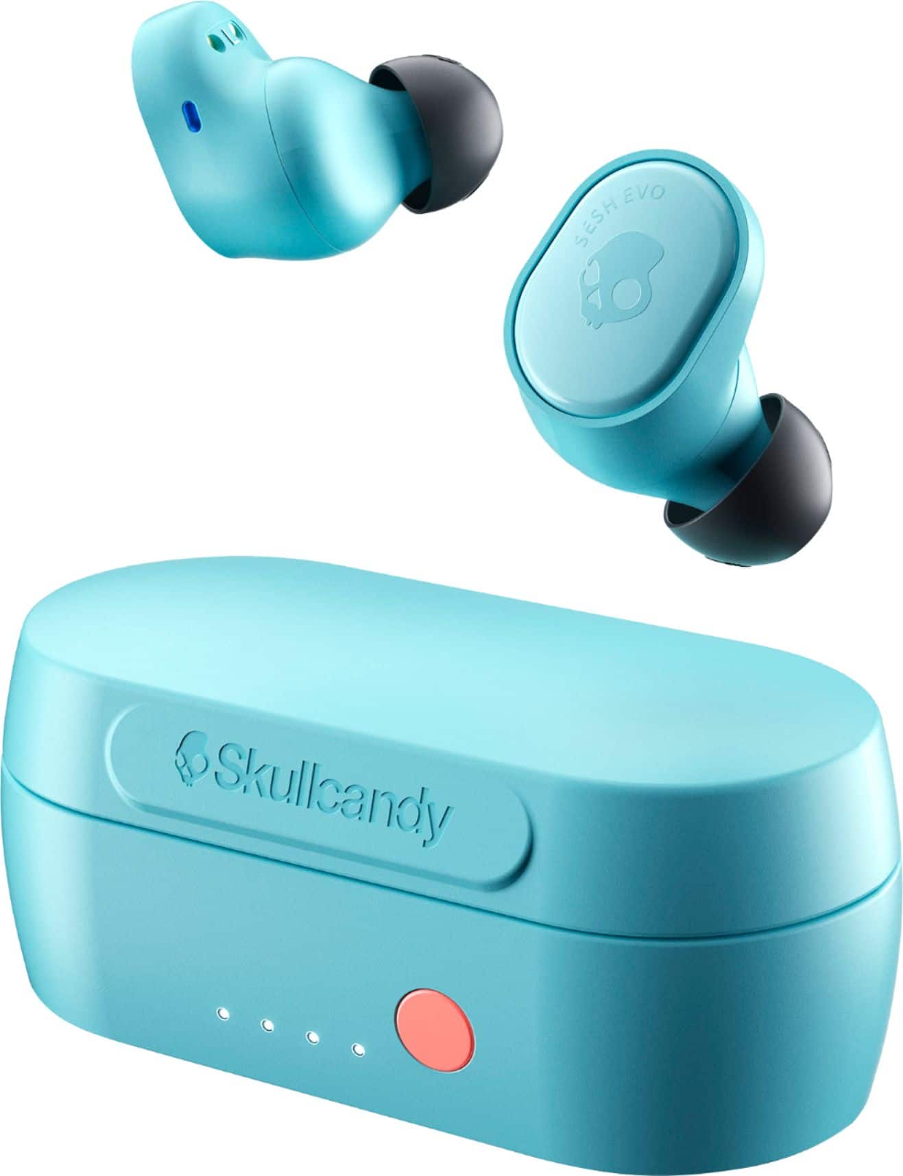 Front. Skullcandy - Sesh Evo True Wireless In-Ear Headphones - Bleached Blue.
