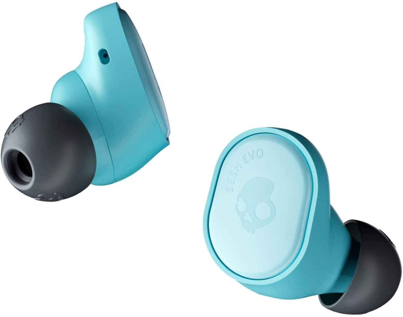 Alt View 11. Skullcandy - Sesh Evo True Wireless In-Ear Headphones - Bleached Blue.