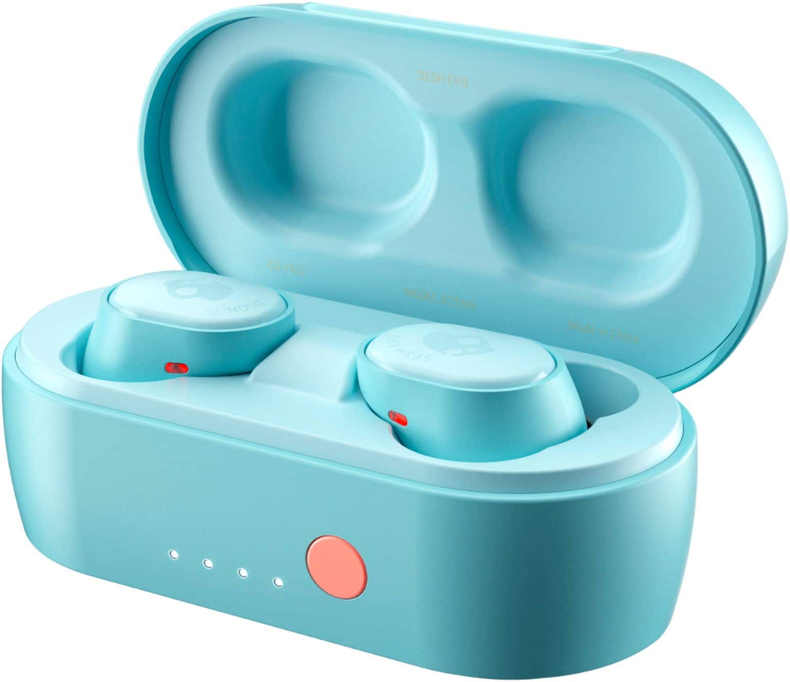 Alt View 12. Skullcandy - Sesh Evo True Wireless In-Ear Headphones - Bleached Blue.