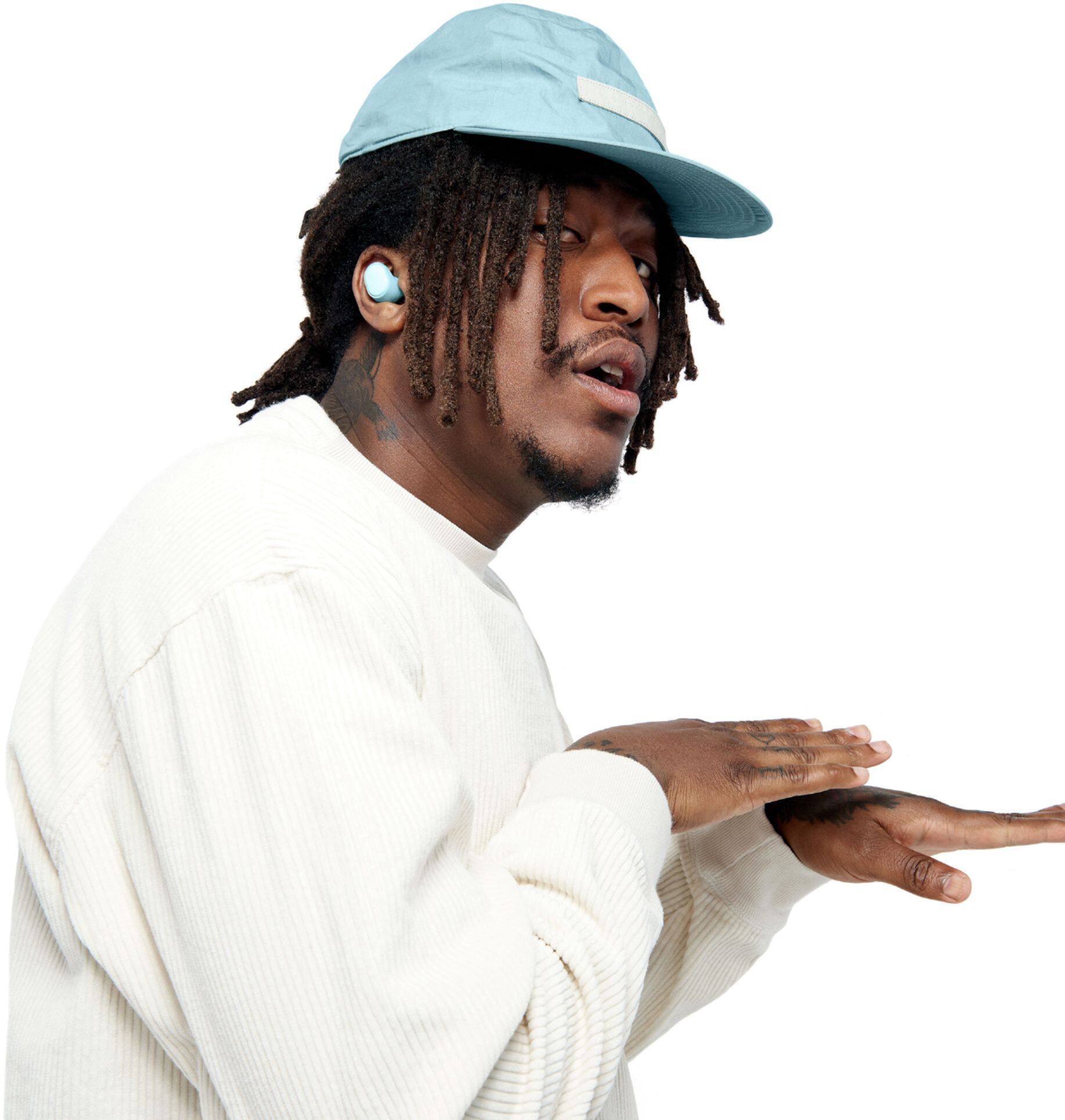 Alt View 16. Skullcandy - Sesh Evo True Wireless In-Ear Headphones - Bleached Blue.