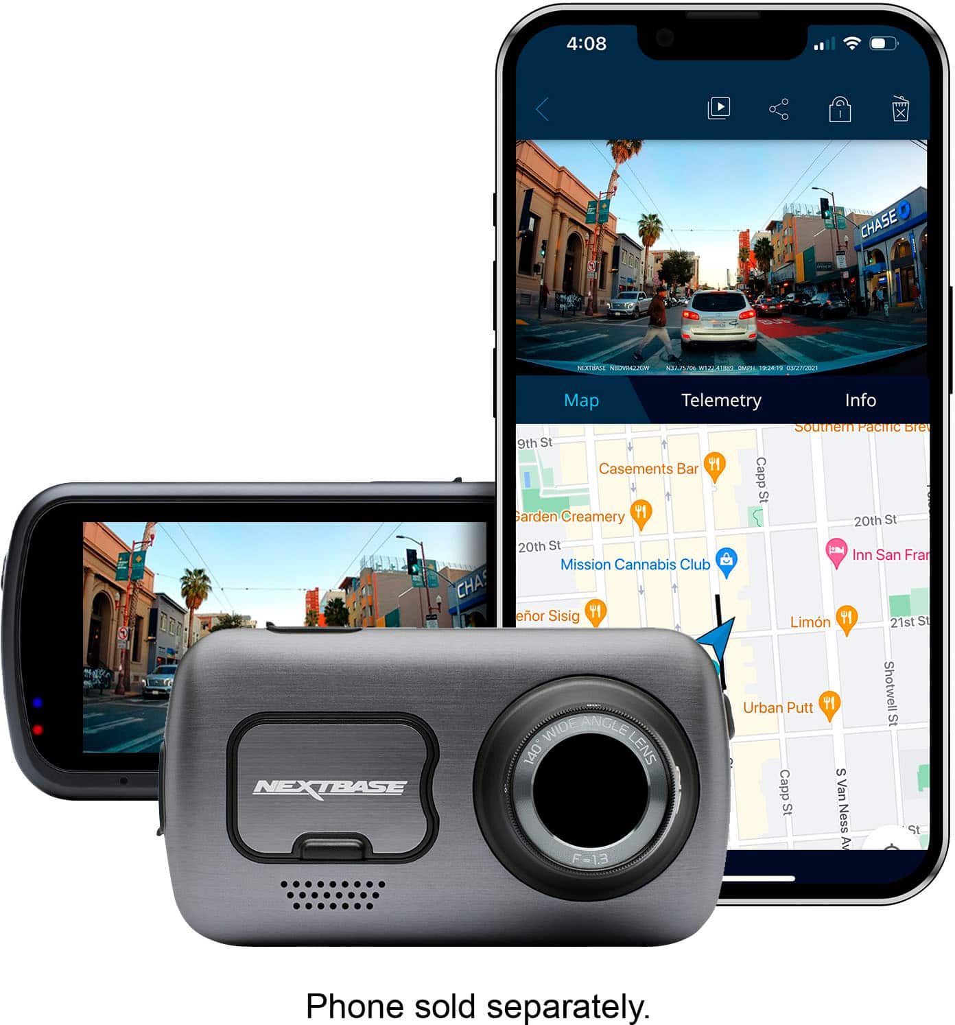 Nextbase - 622GW 4K Dash Cam - Silver - Front_Zoom