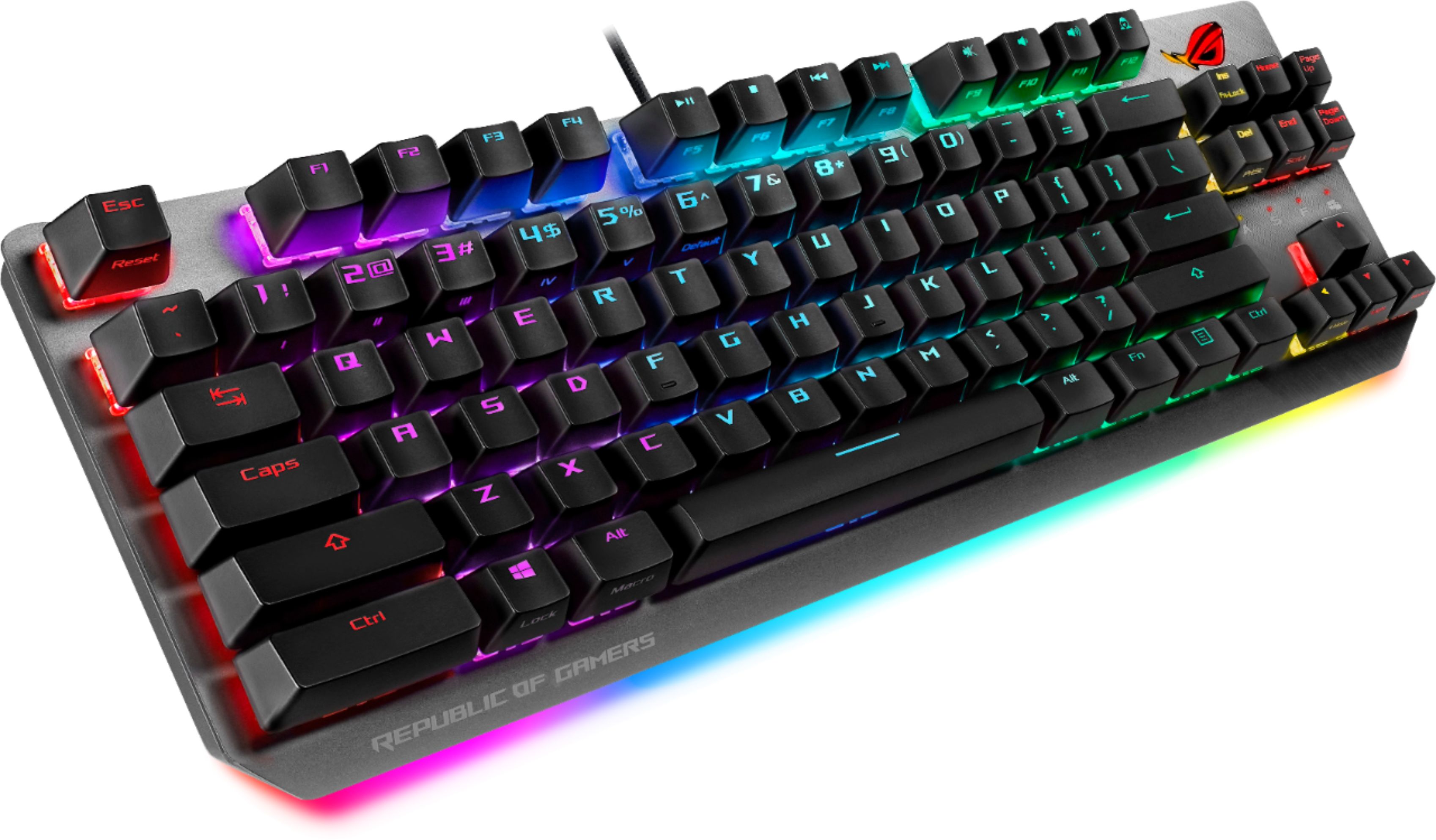 2X Wider Ctrl Key for FPS Precision ASUS RGB Mechanical Gaming Keyboard Cherry MX Brown Switches ROG Strix Scope TKL Gaming Keyboard for PC 
