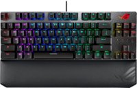 Front. ASUS - ROG TKL Wired Mechanical CHERRY MX Switch Gaming Keyboard with RGB Back Lighting - Gray/Black.