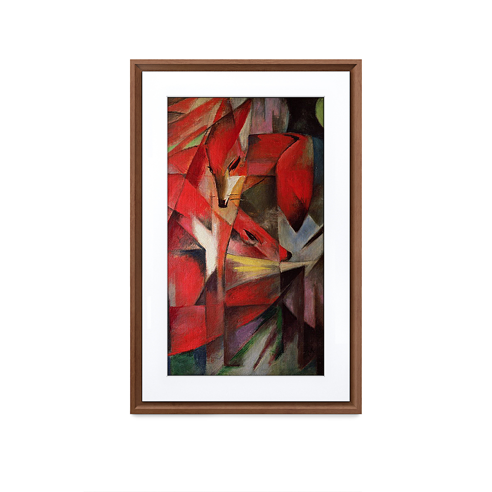 Angle View: Meural Canvas II – Art, Photos & NFT Crypto-Art Display - 16”x 24” – Dark Wood - Dark Wood