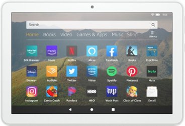 Amazon - Fire HD 8 10th Generation - 8" - Tablet - 64GB - White - Front_Zoom