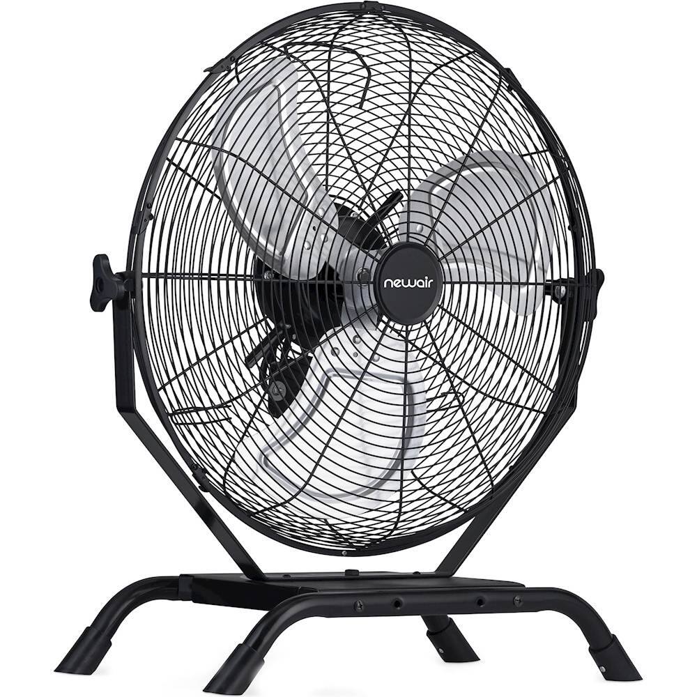 Angle. NewAir - 4000 CFM 18" Outdoor High Velocity Floor or Wall Mounted Fan with 3 Fan Speeds and Adjustable Tilt Head - Black.