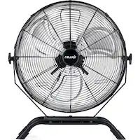 NewAir - 4000 CFM 18" Outdoor High Velocity Floor or Wall Mounted Fan with 3 Fan Speeds and Adjustable Tilt Head - Black - Front_Zoom