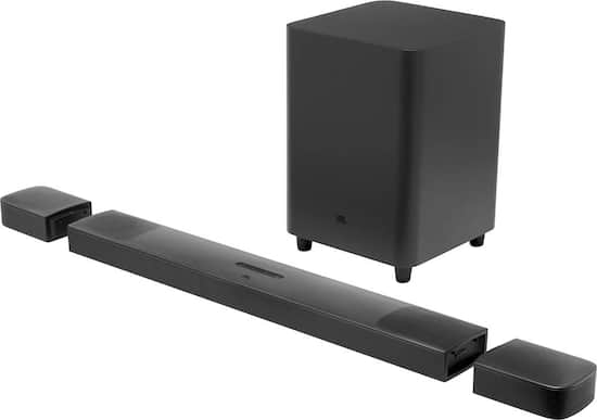 JBL 9.1-Channel Soundbar Wireless Subwoofer Dolby Atmos/DTS:X Black JBLBAR913DBLKAM Best Buy