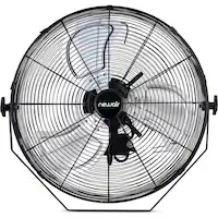 NewAir - 4000 CFM 18" Outdoor High Velocity Wall Mounted Fan with 3 Fan Speeds and Adjustable Tilt Head - Black - Front_Zoom