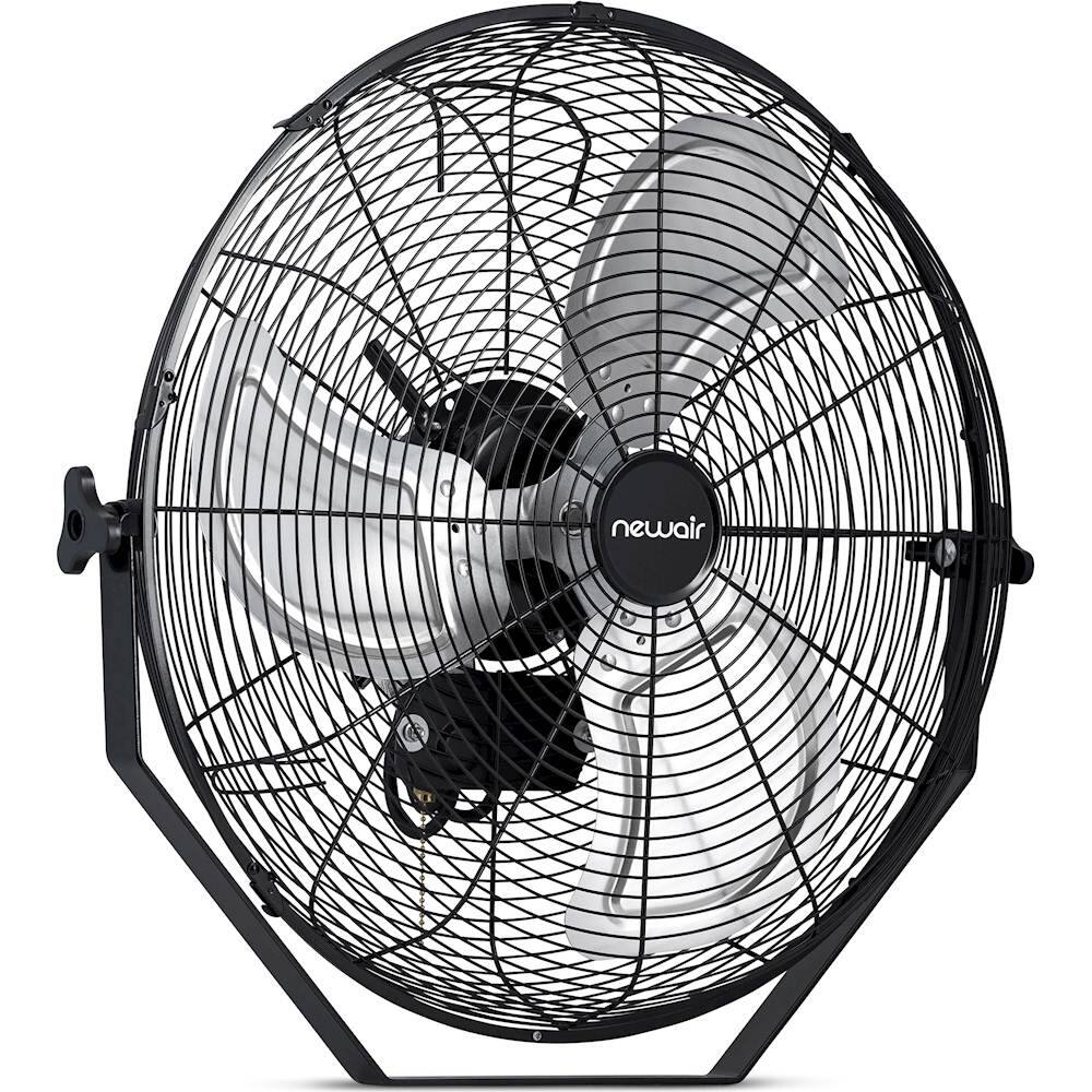 Alt View 12. NewAir - 4650 CFM 20" Outdoor High Velocity Floor or Wall Mounted Fan with 3 Fan Speeds and Adjustable Tilt Head - Black.