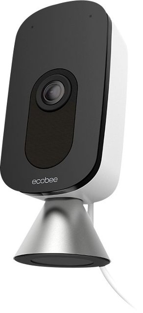 Front Zoom. ecobee - SmartCamera with voice control - Black/White.