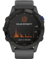 Garmin - Fenix 6 Pro Solar GPS Smartwatch 33mm Fiber-Reinforced Polymer - Black - Front_Zoom