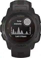 Front. Garmin - Instinct Solar Smartwatch 45mm Fiber-Reinforced Polymer - Graphite.