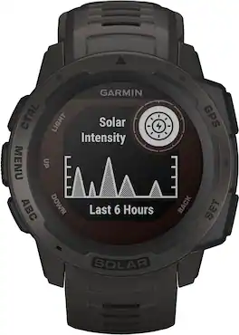 Garmin - Instinct Solar Smartwatch 45mm Fiber-Reinforced Polymer - Graphite - (2018)