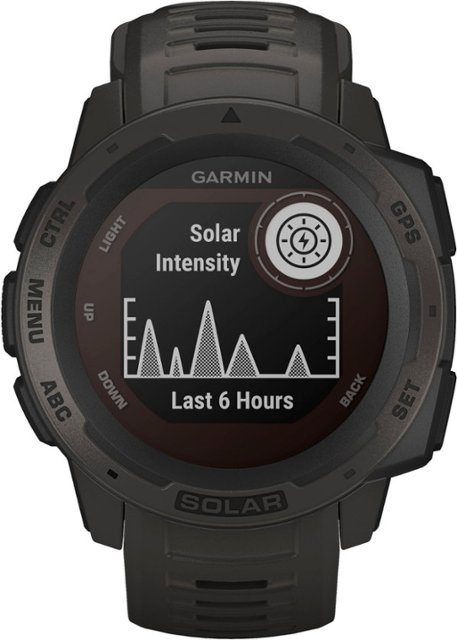 Garmin - Instinct Solar Rugged GPS Smartwatch 45mm Fiber-Reinforced Polymer - Graphite