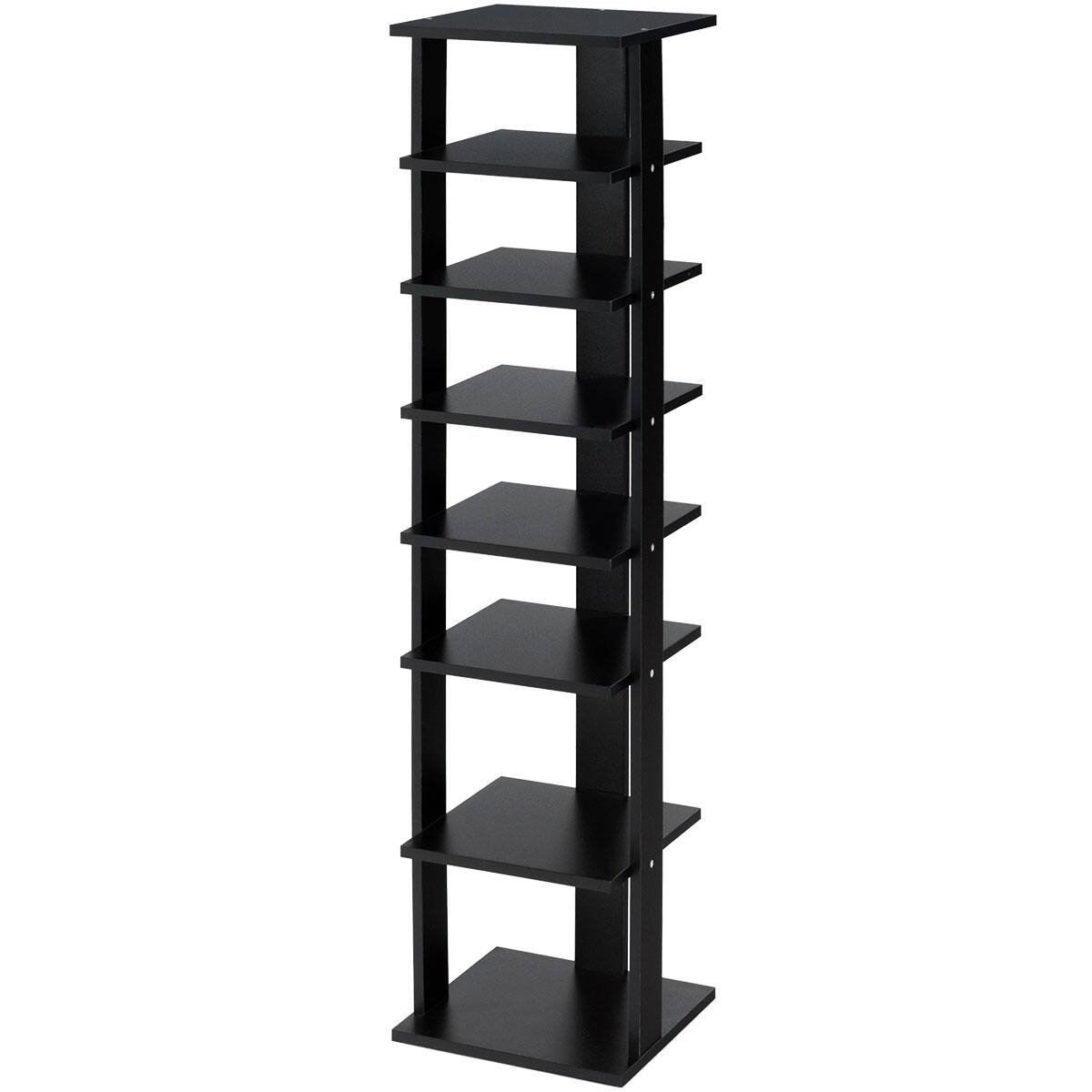 Alt View 7. Gymax - Gymax 7-Tier Shoe Rack Practical Free Standing Shelves Storage Shelves Concise Style - Black.